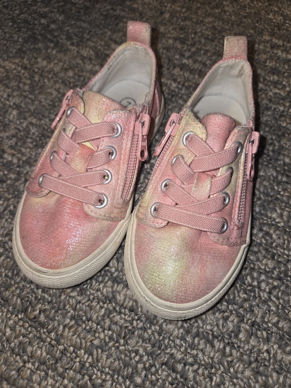 Cat & Jack Pink Glitter Tie-Dye Toddler Sneakers